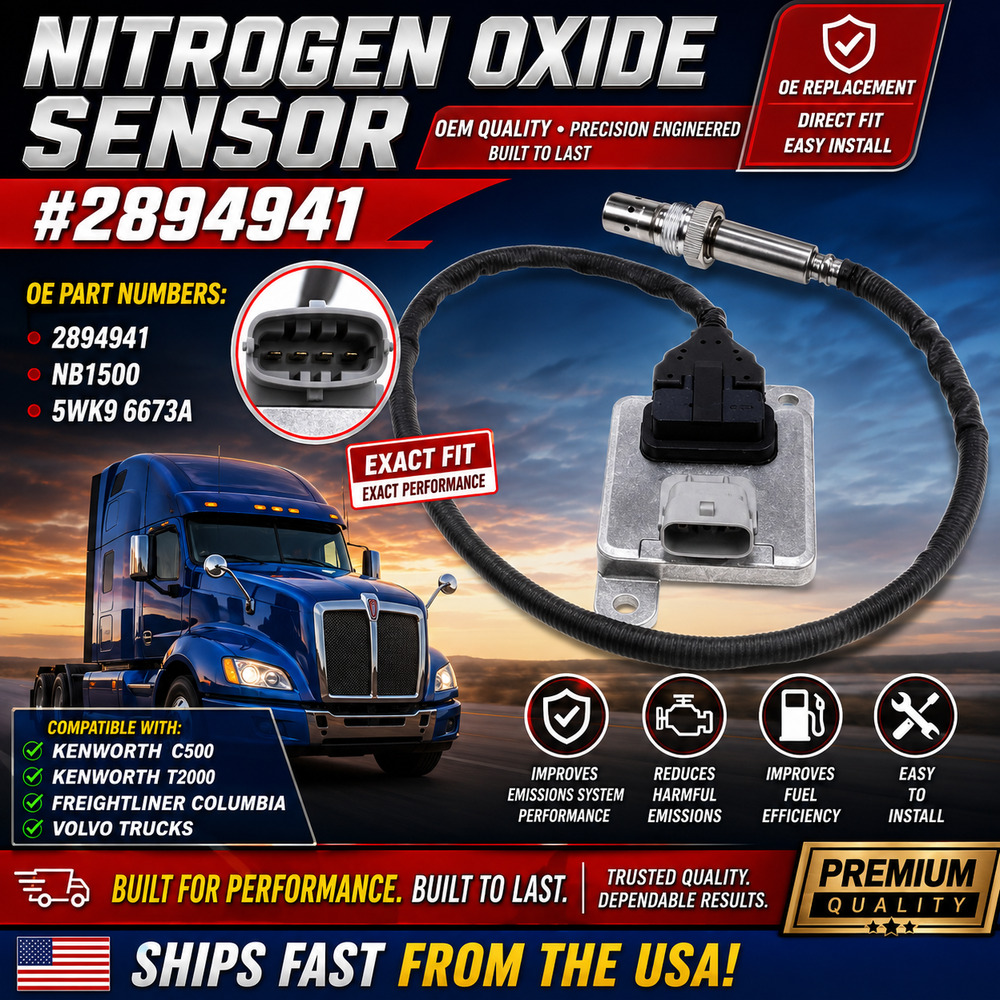 Nitrogen Oxide Sensor #2894941 Kenworth C500 T2000 Freightliner Columbia Volvo